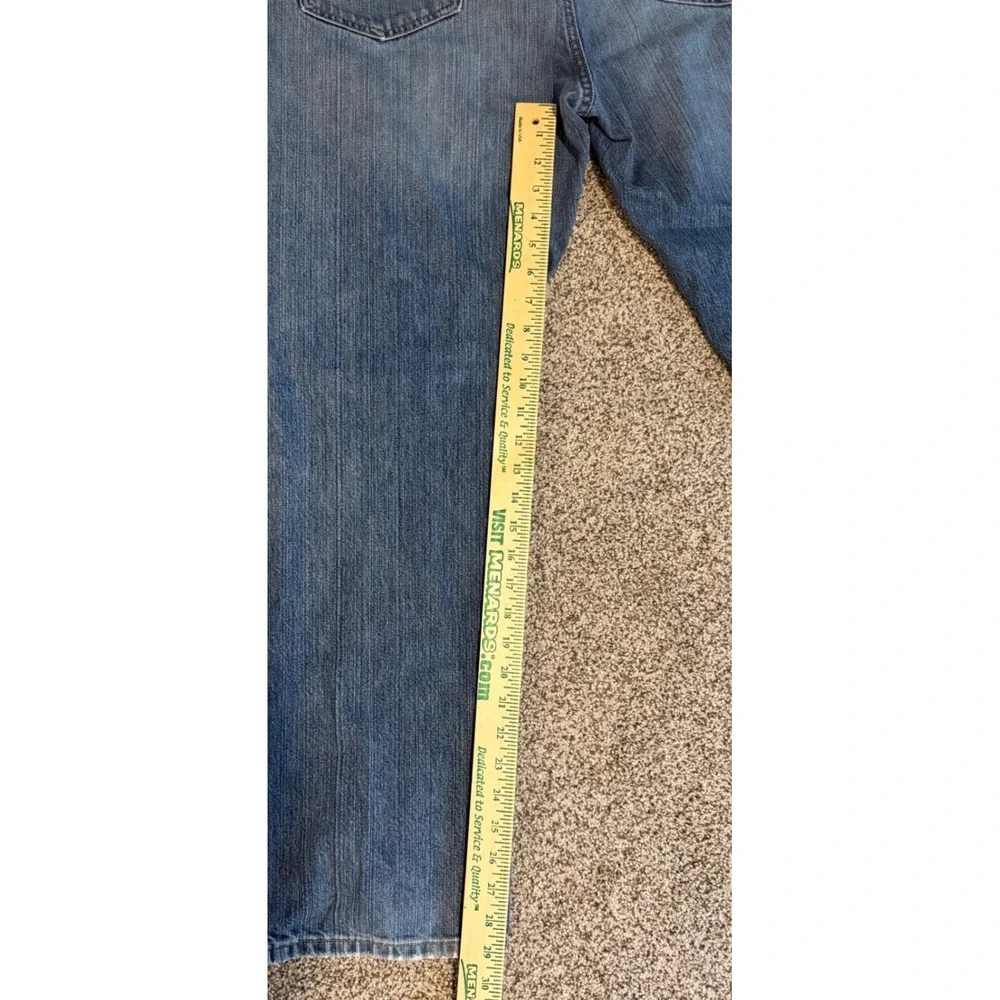 Ariat Mens 36x32 Blue Jeans Western Cowboy Straight Relaxed 100% Cotton